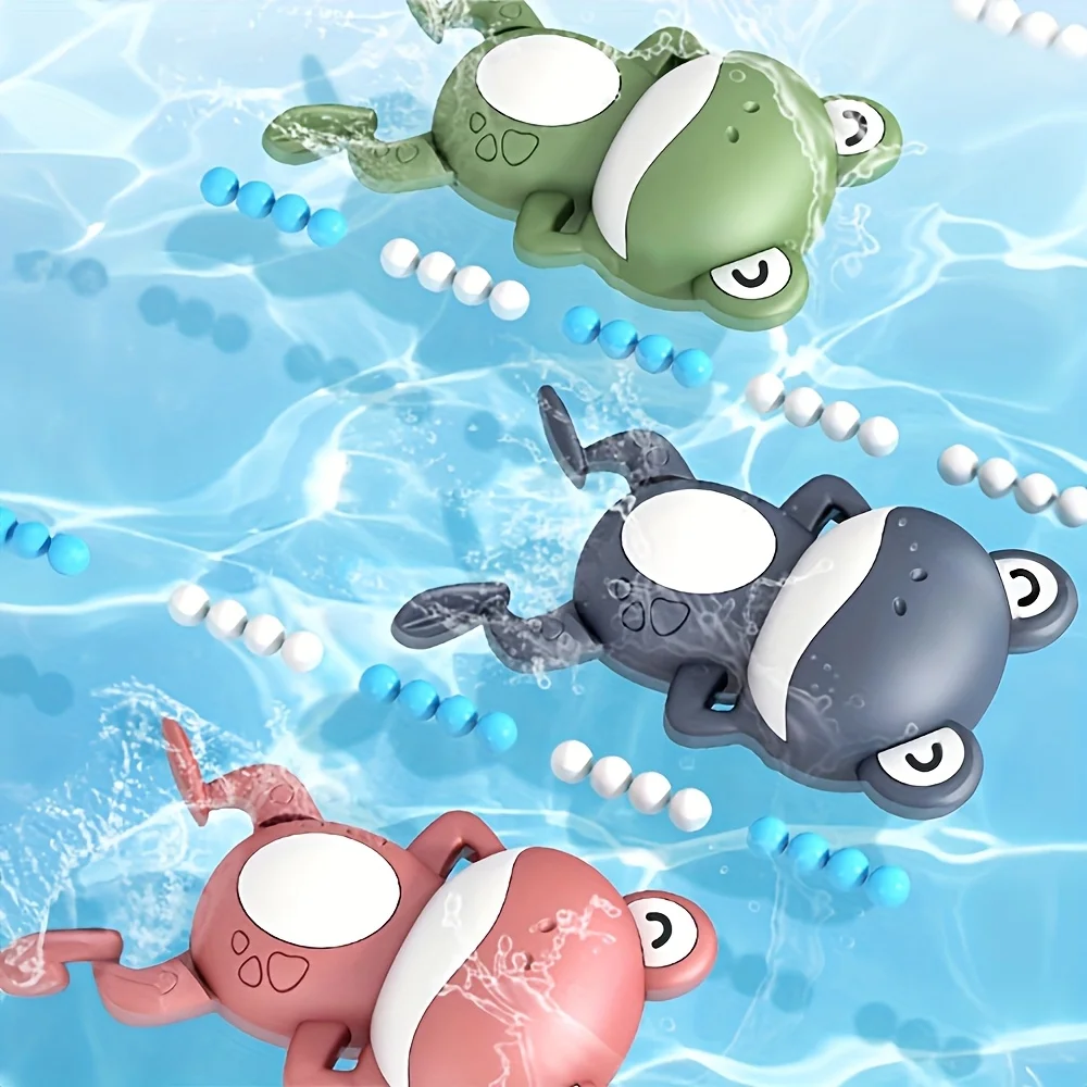 Jouet de bain de grenouille – Plastique non toxique, adapté aux jeux aquatiques, partenaire de jeux de douche et de piscine idéal, cadeau pour les vacances d'été