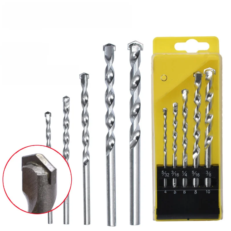 

Construction Diamond Head 5-Piece Set 4-10mm Red Brick Clay Wall Drill Flower Hole Puncher Impact Drill Hea
