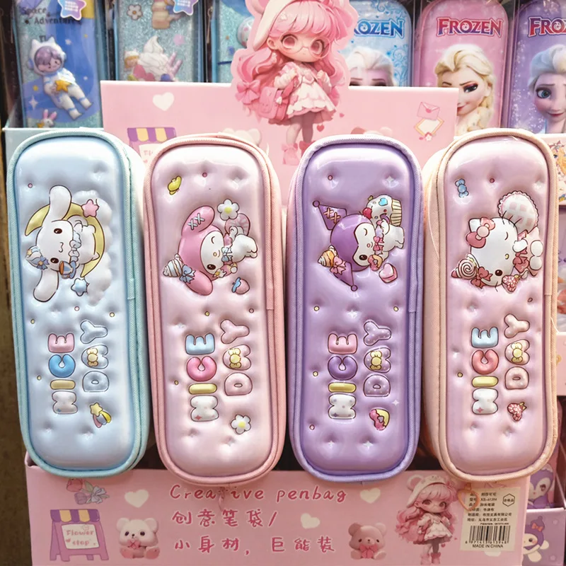 

16pcs/box Sanrio Kuromi Melody Jade Gui Dog Pencil Bag Student Cute Kt Pencil Bag Storage Stationery Gifts School Supplies