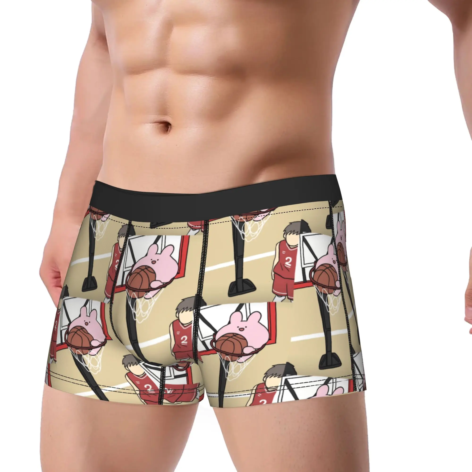 

A-Asamimichaan Underwear Printing Boxershorts High Quality Men Underpants Sexy Soft Boxer Brief Gift