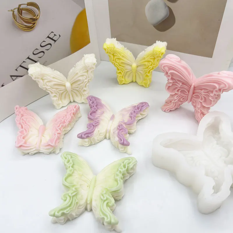 Cute Butterfly Silicone Candle Mold for DIY Aromatherapy Candle Plaster Ornaments Soap Epoxy Resin Mould Handicrafts Making Tool