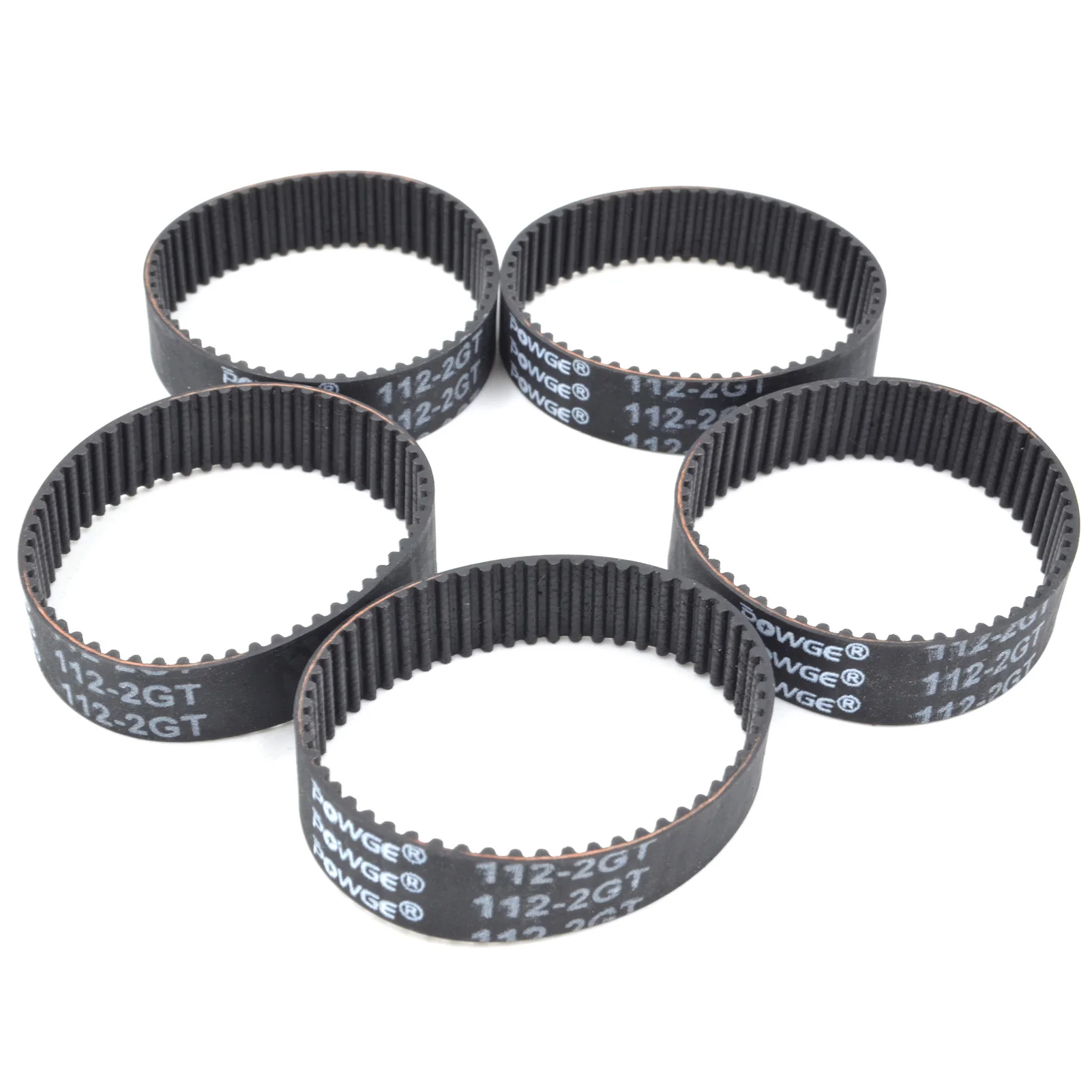 POWGE 2M 2GT Timing Belt Lp=90 92 94 96 98 100 102 104 106 108 110 112 114 116 118 120 122 124 126 128 Width 6/9mm Rubber