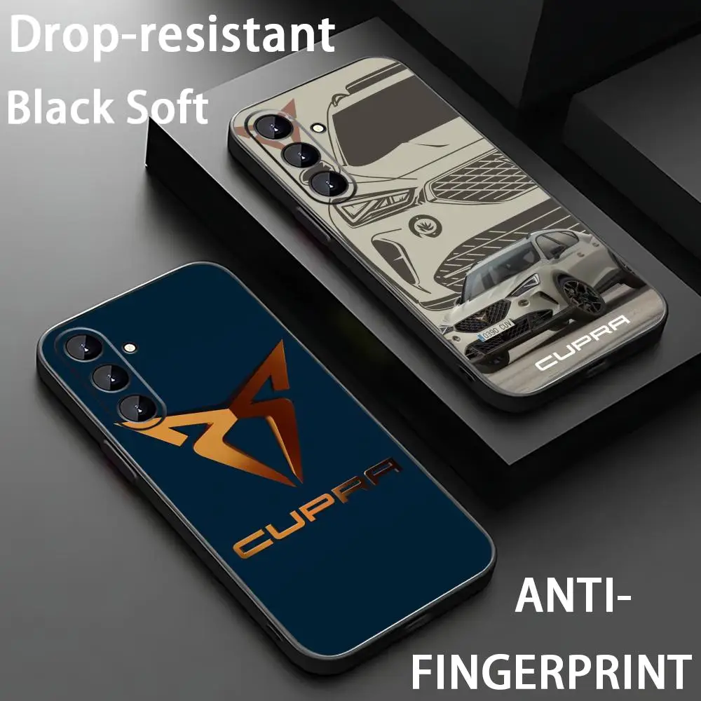 Super C-Cupraes Racing Phone Case For Samsung Galaxy S26 S25 S24 S23 S22 S21 Plus Ultra Fold A Soft Black