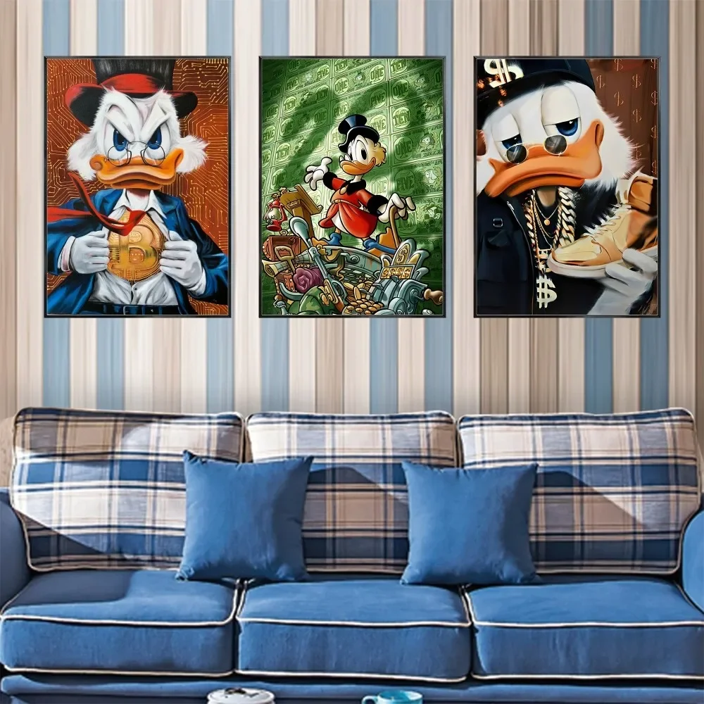 1pc Disney klasyczna postać kaczor Donald kreskówki film plakat z gwiazdą naklejki ściana artystyczna malowidła ścienne wystrój pokoju gry dekoracje