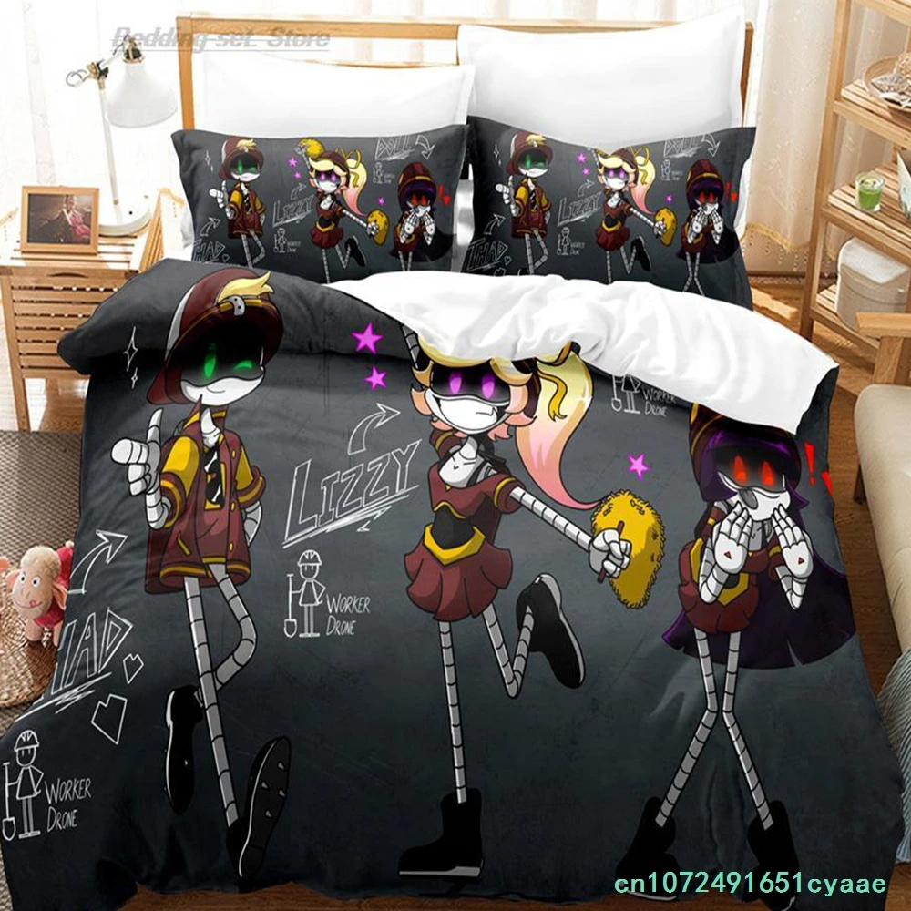 Murder Drones Bedding Set Single Twin Full Queen King Size Bed Set Aldult Kid Bedroom Duvetcover Sets 3D Print Anime Kawaii