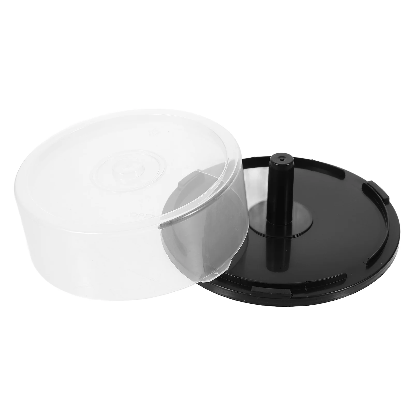 

CD/DVD Cake Box Empty CD DVD Cake Box CD/DVD Storage Bucket 25 Disc Clear Storage Box With Black Base