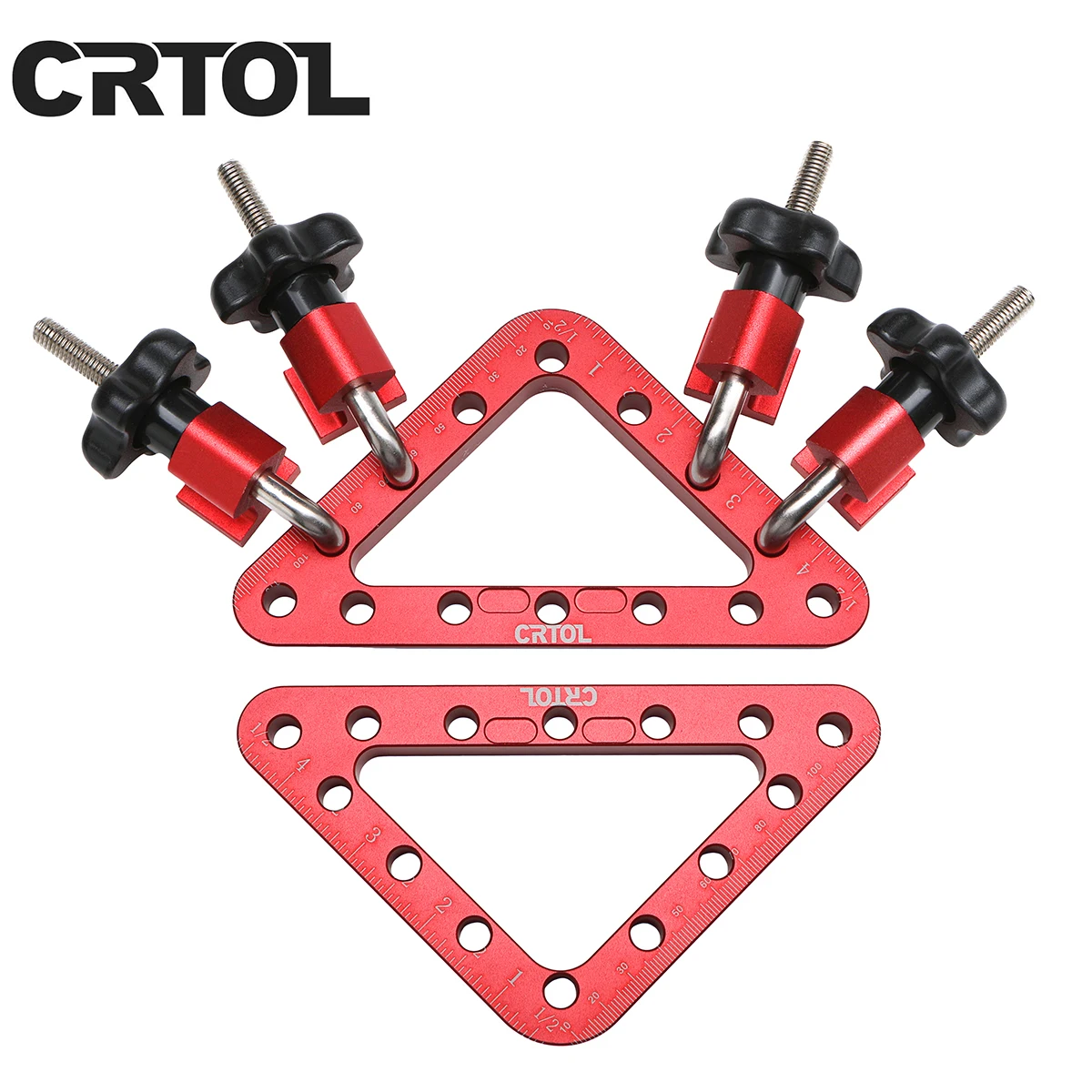 CRTOL 알루미늄 합금 코너 클램프 160mm 90도 직각 클램프 접합 보드 위치 패널 고정 클립 목공