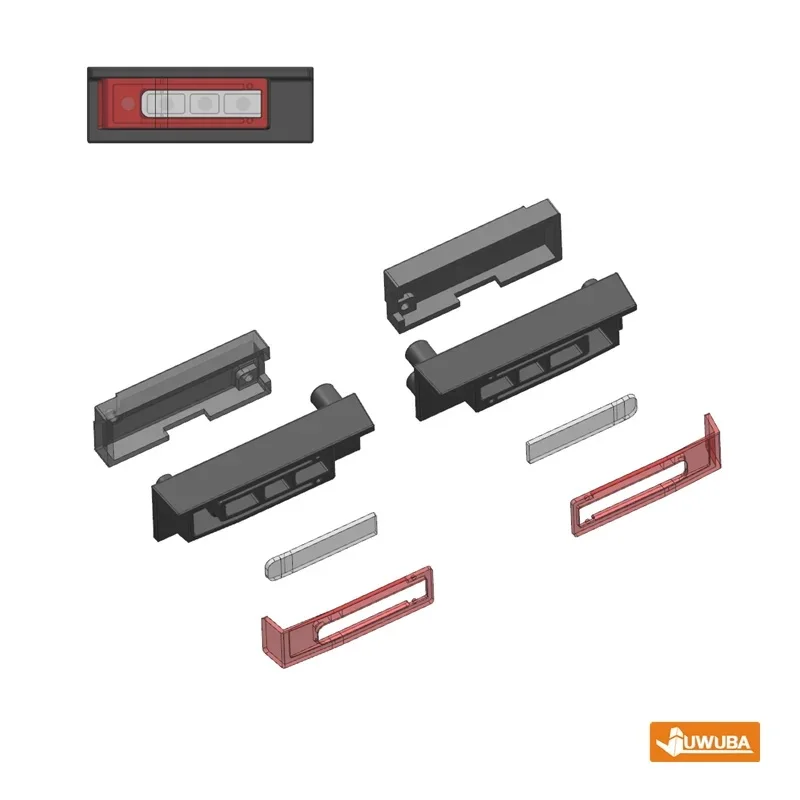 RC 1/14 1 Set Kunststoff-Rücklichtgehäuse für Tamiya Hydraulikbagger Lader Muldenkipper für SCANIA MAN VOLVO Tripper Teile – Detail 2