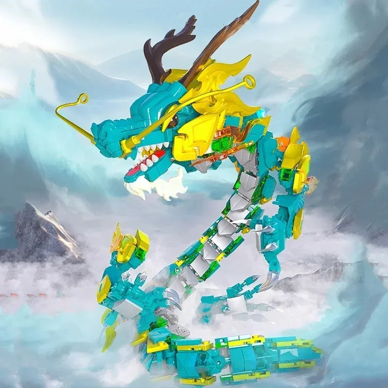 1670 قطعة خبير إبداعي MOCLong 1 مارس صاروخ الفضاء التنين نموذج اللبنات الطوب لتقوم بها بنفسك لغز الجمعية لعب للأطفال هدية