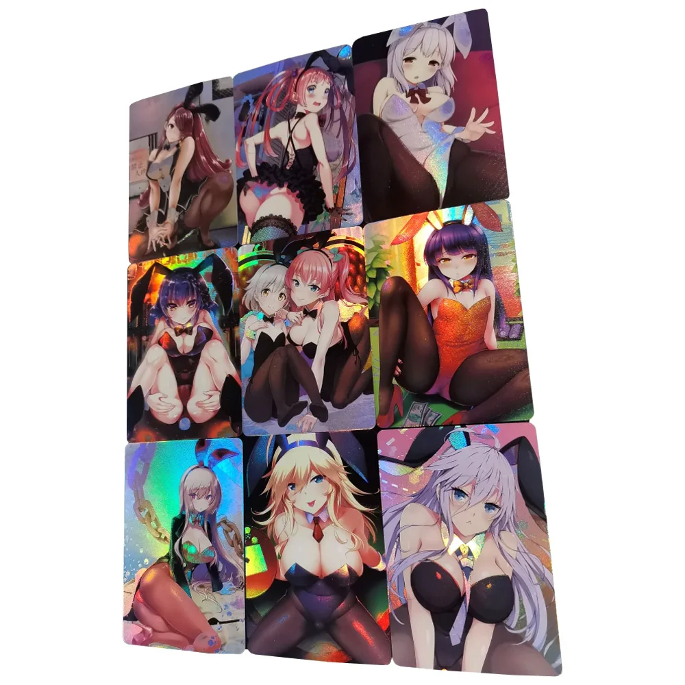 

9Pcs/set Diy Self Made Bunny Girl Flash Cards ACG Kawaii Uniform Series Gift Toys Game Anime Collection Cards