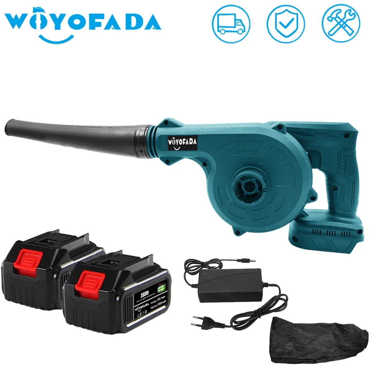 sem Fio Elétrico Air Blower Aspirador Sopro e Sucção Coletor de pó Folha Makita 18v Bateria em 1