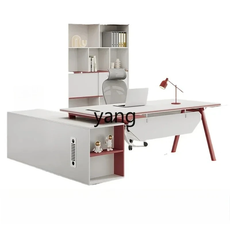 Bureau de direction LTT de luxe léger, combinaison bureau et chaise pour directeur financier