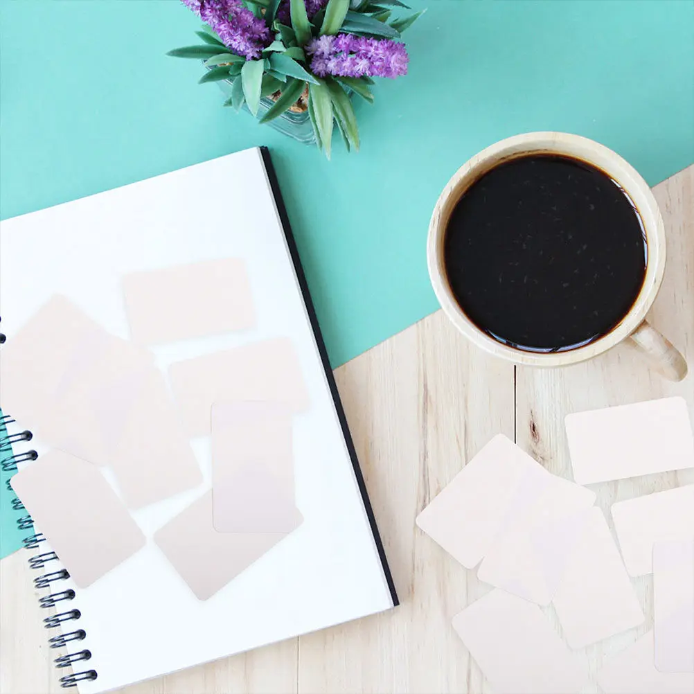 

500Pcs Blank Kraft Paper Cards Thick Heavy Note Cards for Study Flashcards Office Home Use Memo Writing Blank Business Card