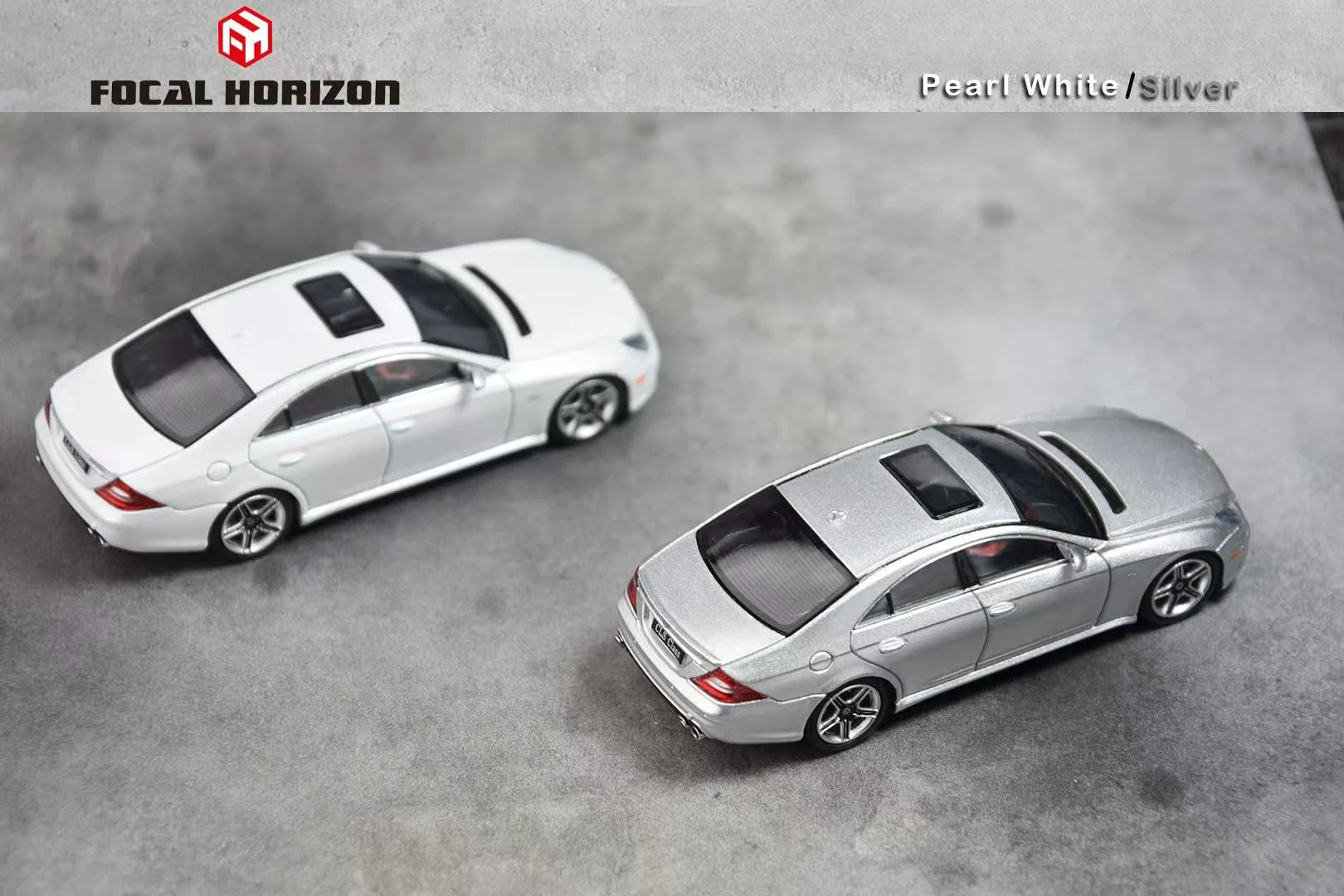 Modèle réduit de voiture FH 1:64 CLS 63 Mk1 C219, argent/blanc, pré-commande