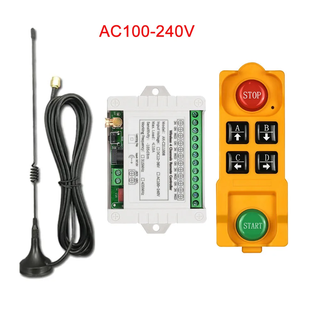 Ac 110V 220V 4CH Rf…