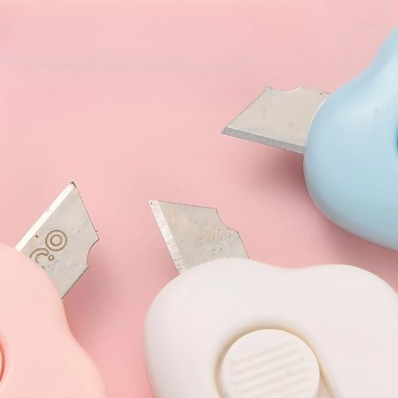 لطيف القط باو سحابة سكّين متعدّد الاستخدامات جيب صغير الحجم الحرفية التفاف صندوق ظرف ورقي القاطع رسالة فتاحة طالب الفن لوازم #5