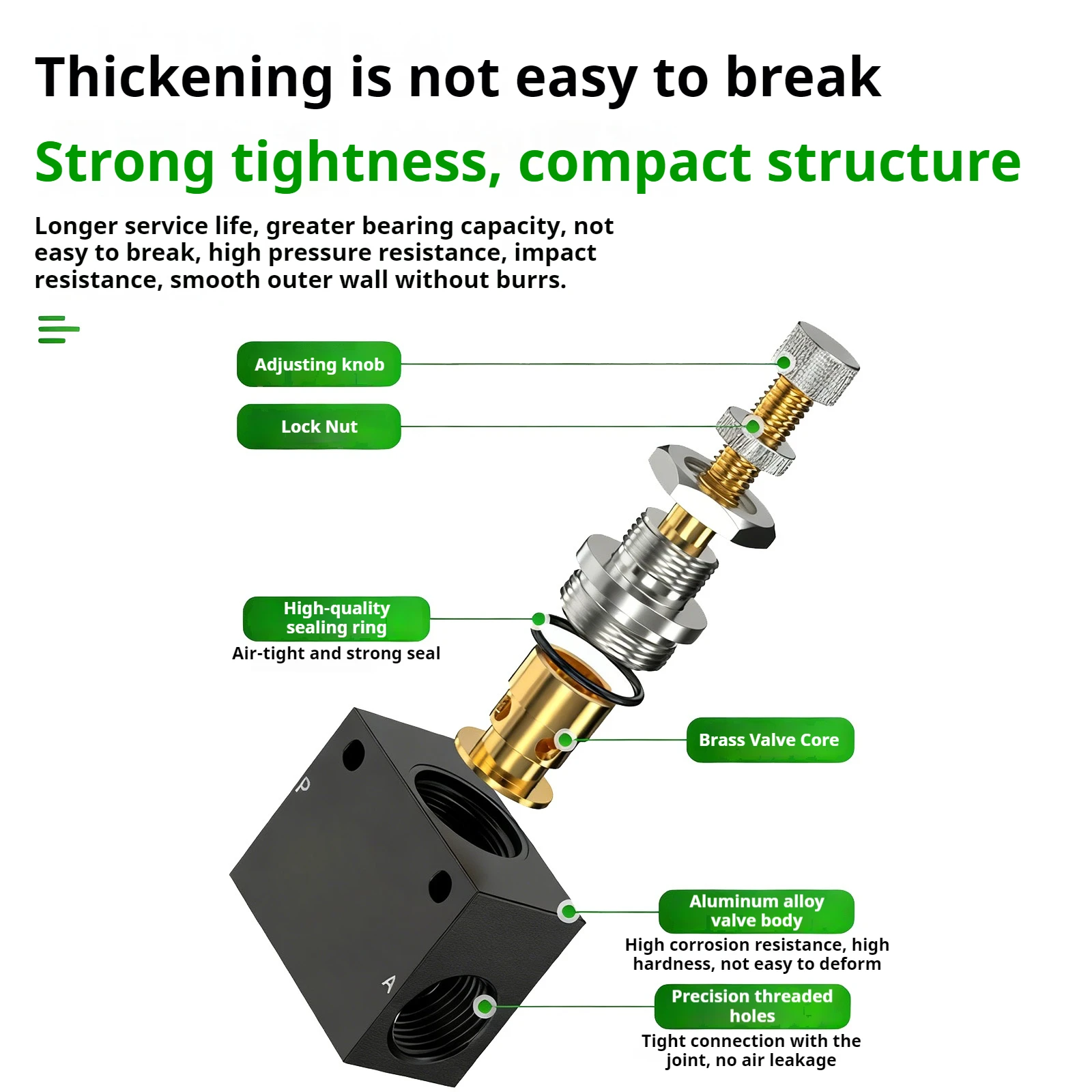 ASC100-06 Pneumatic Unidirectional Throttle Valve ASC100-06 ASC200-08 ASC300-10/15 Adjustable Flow Control Valve