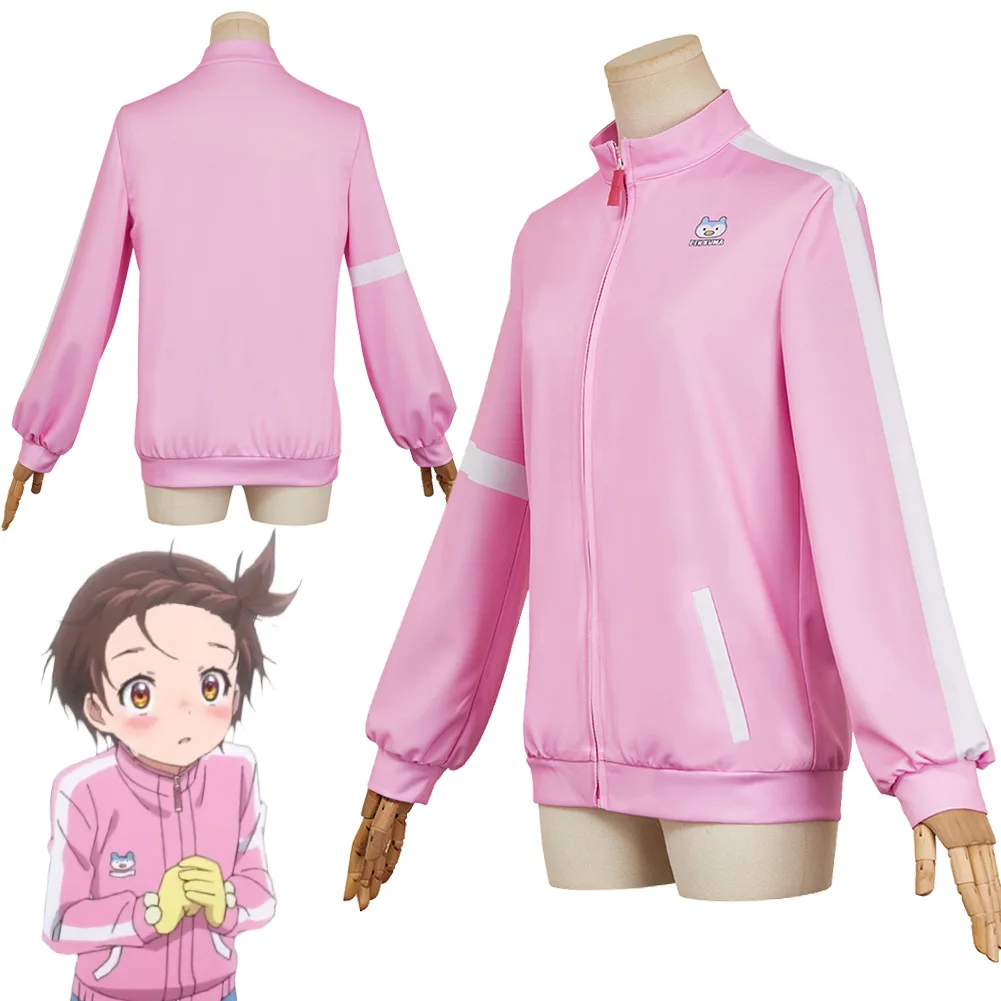 Yuitsuka Inori Cosplay Fantasy Clothing Pink Jacket Tops Anime Medalist Costume Disguise Adult Women Girls Roleplay Outfits