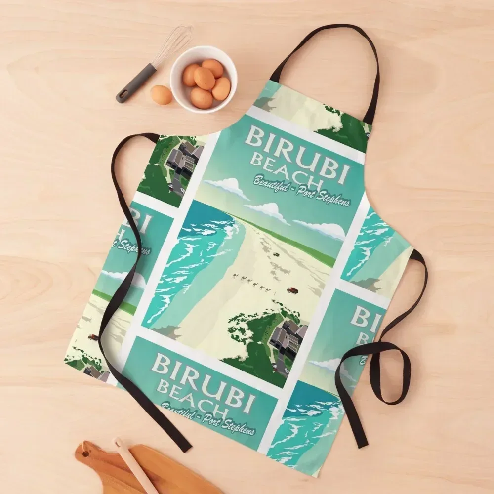 

Vintage - Beautiful - Port Stephens - Birubi Beach Apron Woman Kitchens for kitchen useful for home useful pieces Apron