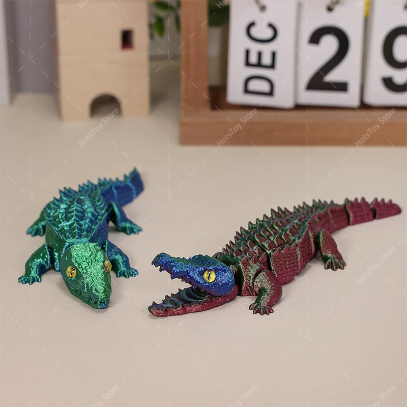 3D Printed Fidget Toy Rotatable Articulated Skeleton Stegosaur Dinosaur Crocodile Cat Model Cute Pumpkin Gift for Kid Home Decor