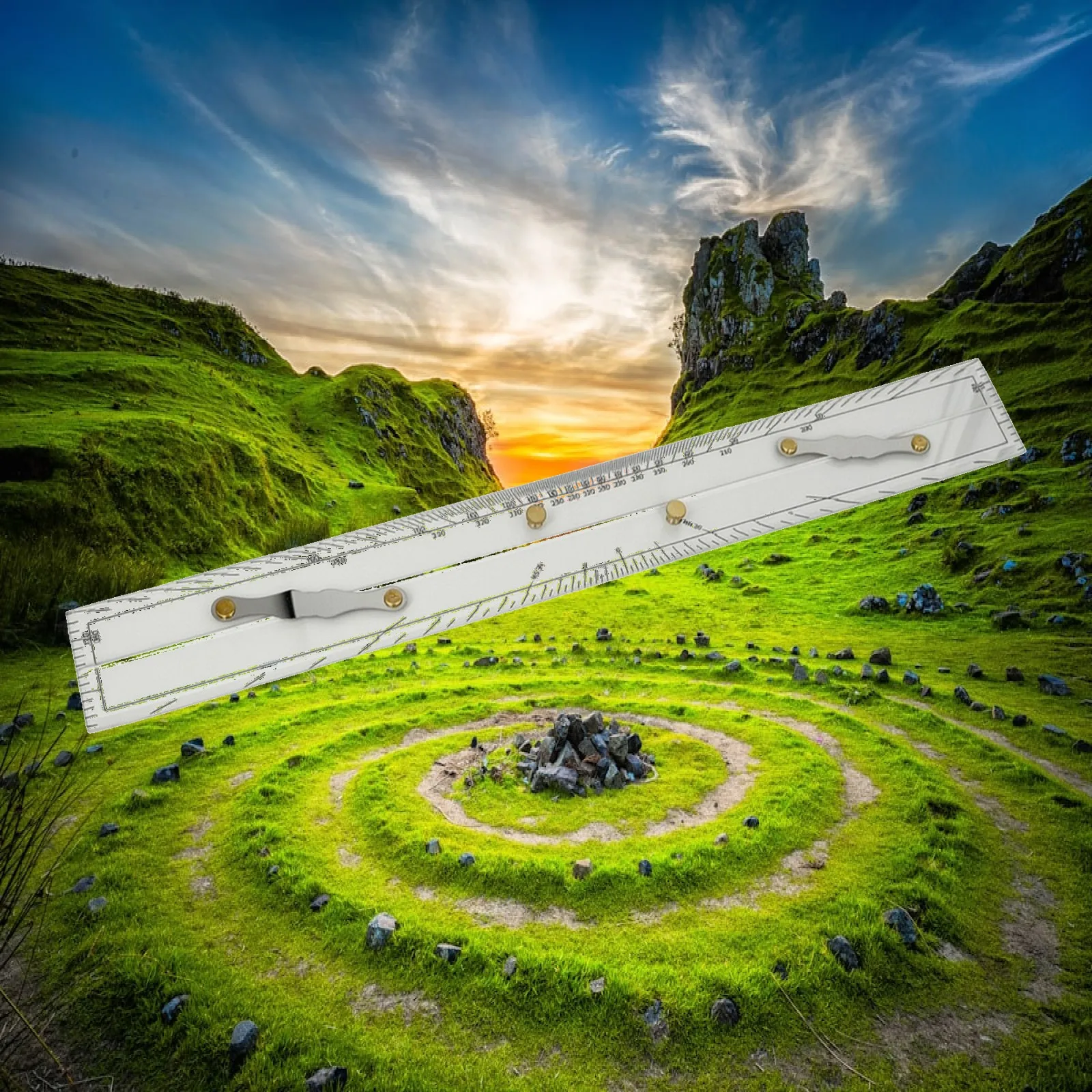 Parallel Ruler with Metal Links Exact Parallel Ruler Drafting Tool Reliable Sturdy for Navigators, Navigation