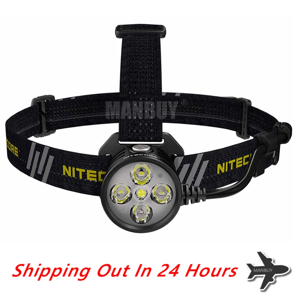 

NITECORE HU60 1600LM 4xCREE XP-G3 S3 LED USB Powered Elite Headlamp Remote Control Wristband for Caving Mountaineering Spotlight