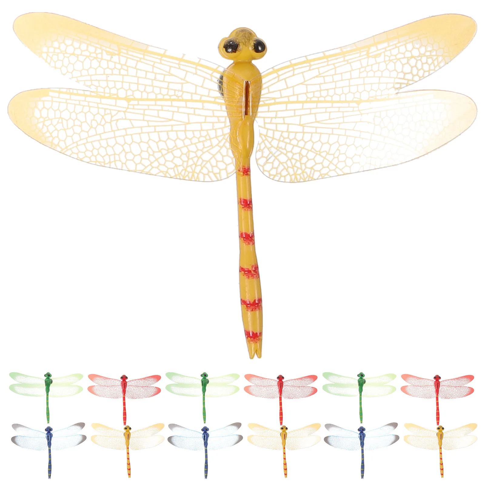 

25Pcs Dragonfly Fridge Magnets PVC 3D Simulation Decorative Magnetic Refrigerator Whiteboard Magnets for Home Office Fridge