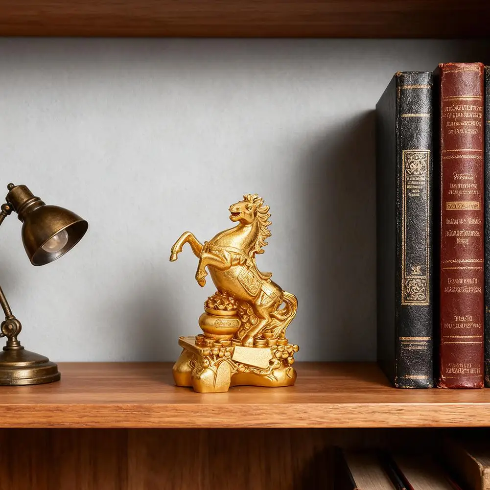 Victory Horse Statue For Home Office Desktop Decor 2026 Horse Feng Shui Zodiac Animal Sculpture Fortune Wealth Ornament