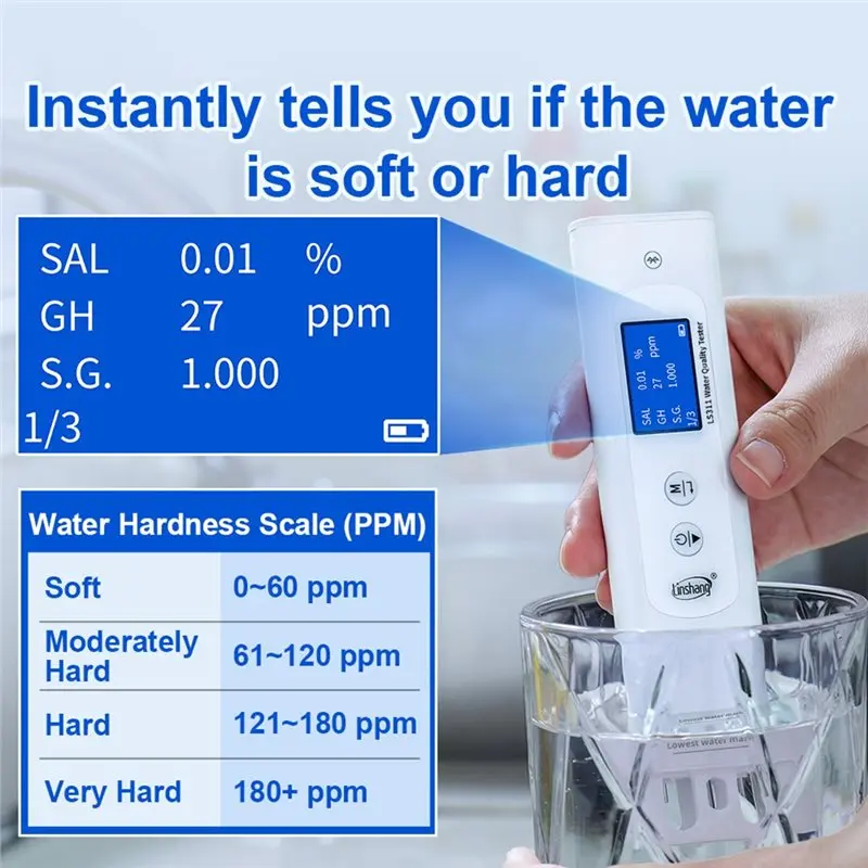 BHTS-Linshang LS311 Multi Parameter Water Quality Tester For Water COD TDS Conductivity Saltness Hardness Aquaculture Sea Water view 5