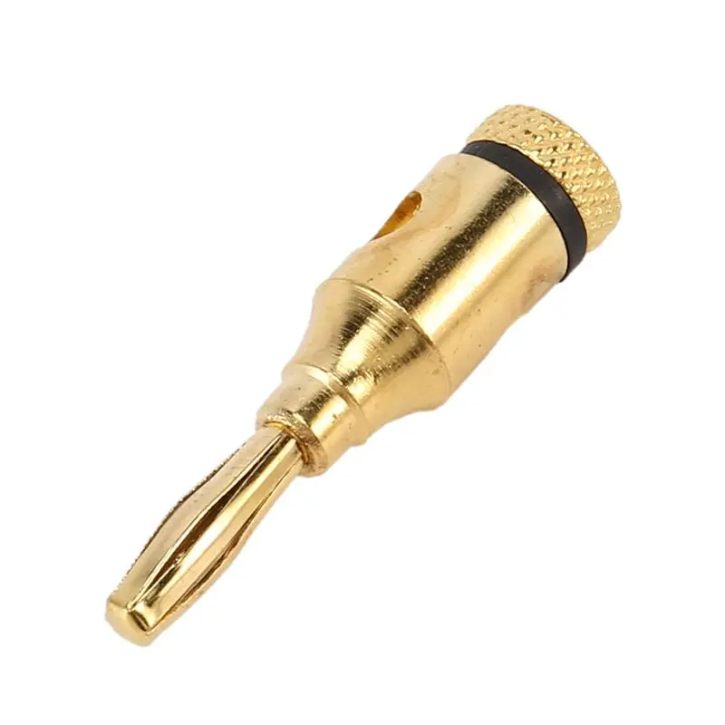 [ Lightweight】 Banana Plugs Open Screw 24K Plugs Audio Jack Connector For Speaker Stereo Cable,240Pack (120 Red, 120 Black)