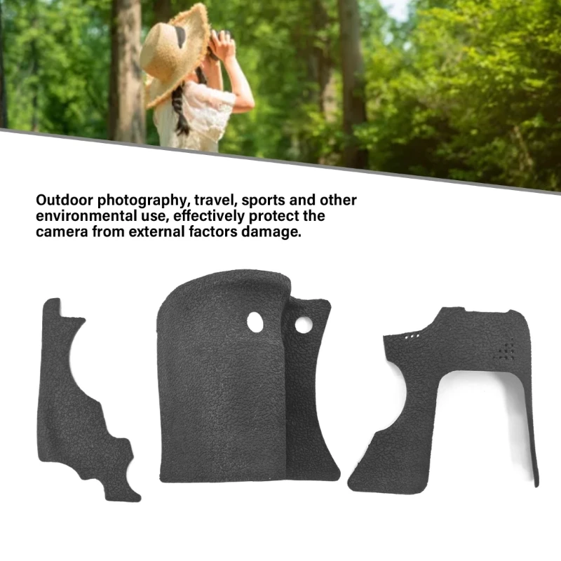 R6FF Professional Camera Rubber Case Protective Cover Set, Soft Rubber Case For 6D Camera Rubber Case Skin 3Pieces / Pack