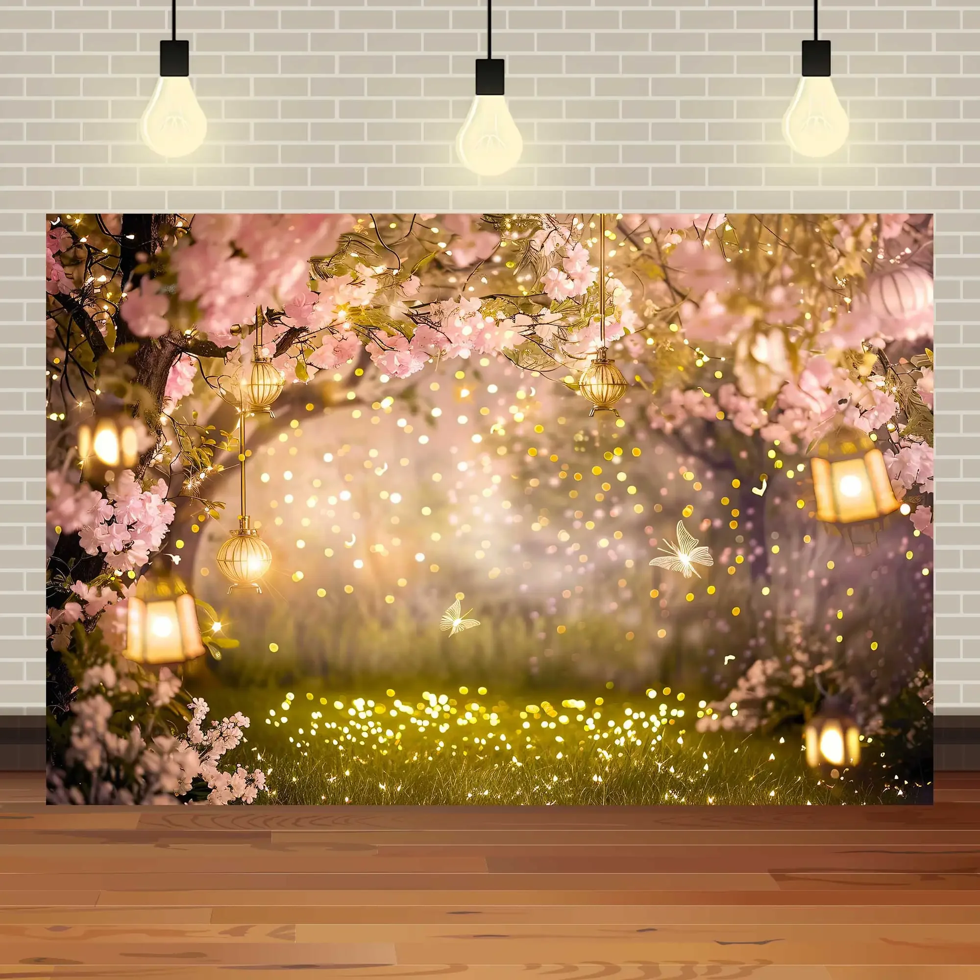 NeoBack خلفية الغابات المسحورة حكاية خرافية شجرة سحرية زهرة فتاة حفلة عيد ميلاد التصوير خلفية الزفاف بلاد العجائب