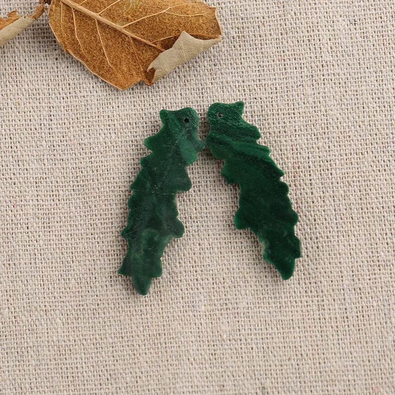 B&F Chrysoprase Earring Beads, Handmade Natural stones beads, Polished Stones for jewelry Making Supplies