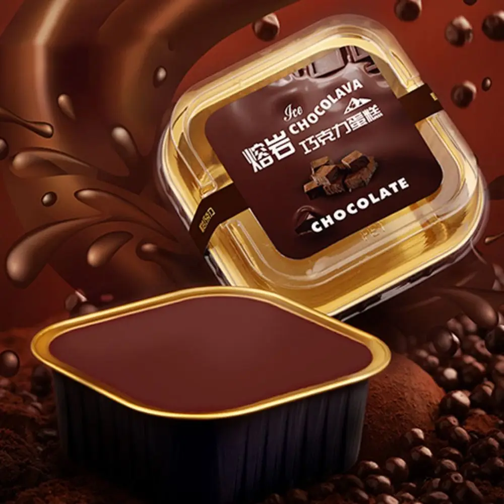 

with Transparent Lids Black Gold Cake Cups Aluminum Foil No Leakage Dessert Packaging Boxes Oil-proof Reusable for 100pcs