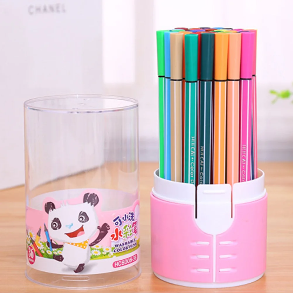 

1Set 24 Colors Washable Watercolor Pen Highly Pigmented Odorless No Bleed Smudge for Kids Students Painting Art