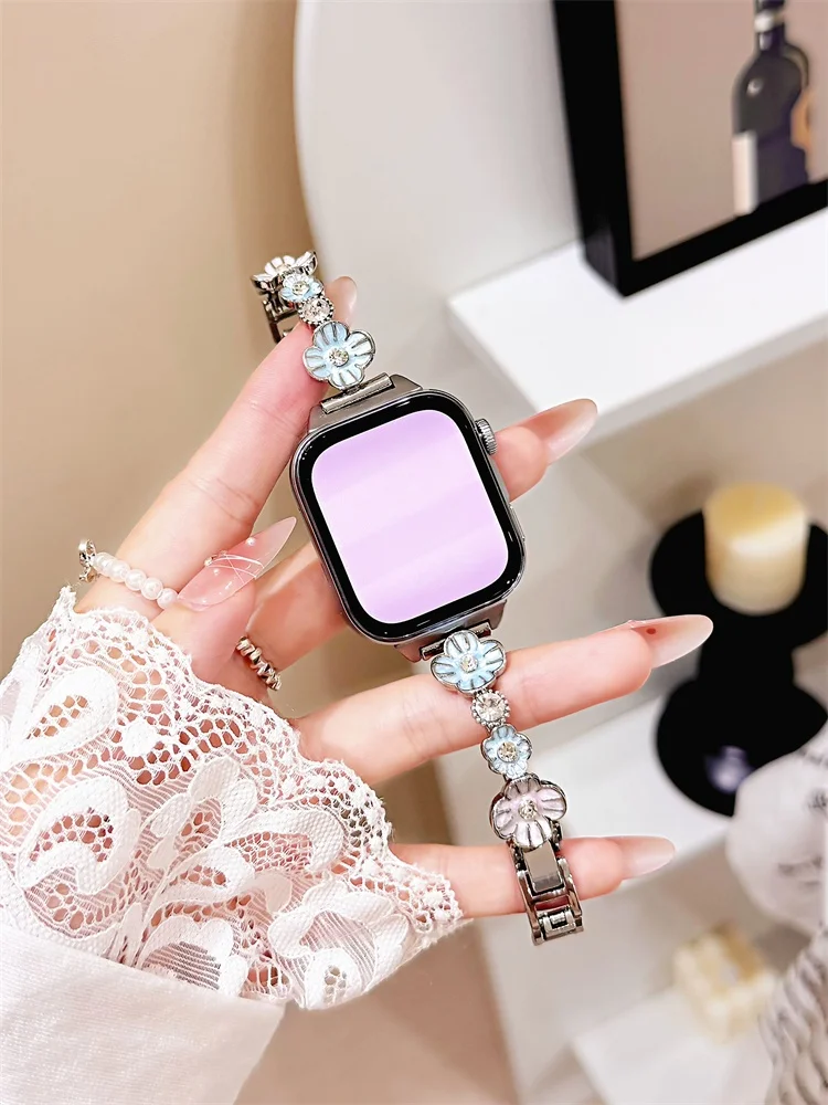 

Handcrafted flower chain watch straps for HW Watch Fit3/Fit4 and HW Band 8/9/10NFC