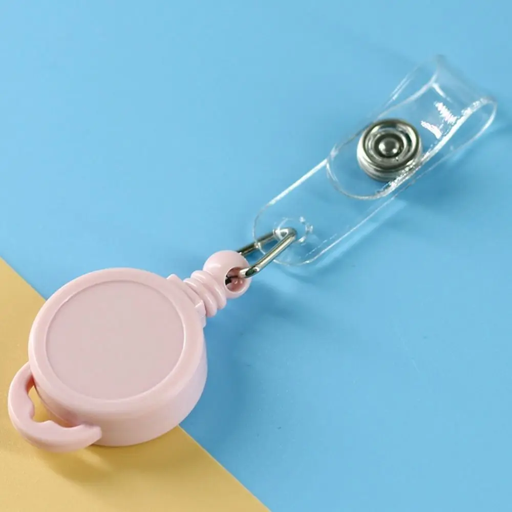 Anti-Lost Retractable Badge Reel Name Tag Keyring Clips ID Badge Holder Keychain ID Lanyard Easy To Pull Buckle