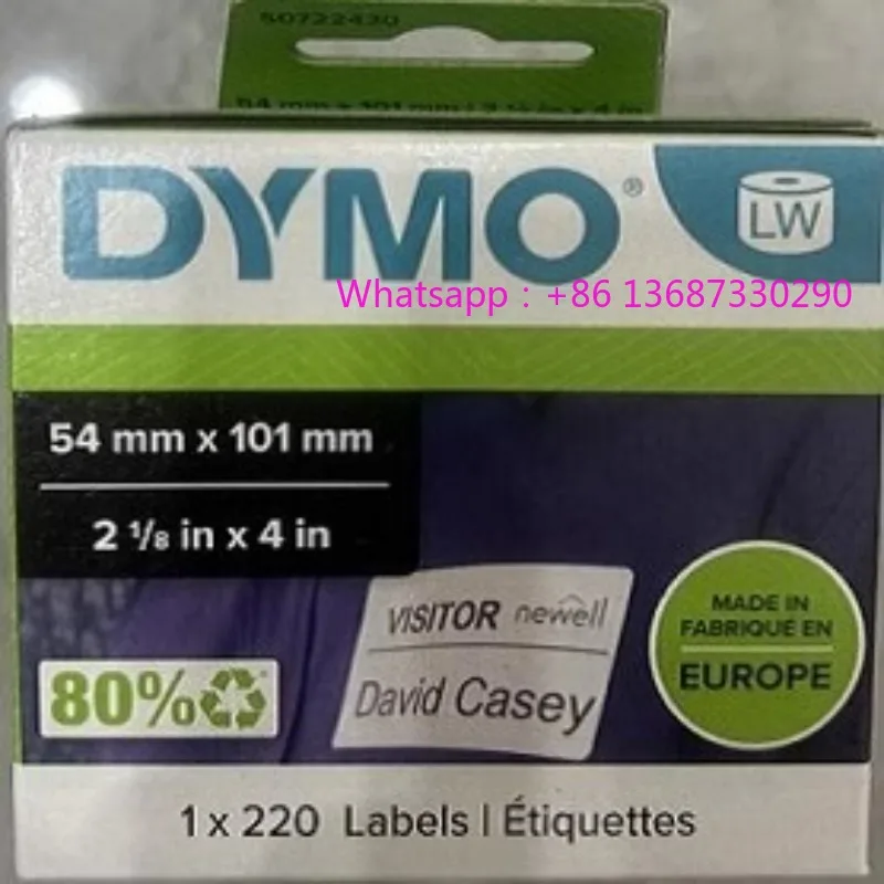 

Бумага для этикеток со штрих-кодом DYMO LW450 550 99014101 * 54 мм, самоклеящаяся серия SO7224