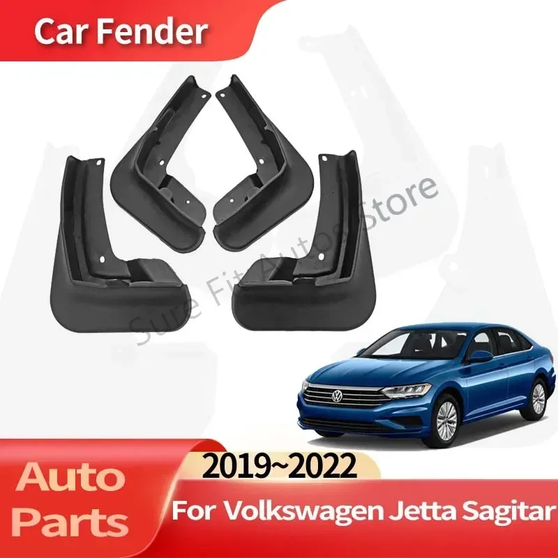 Auto Accessories For Volkswagen Jetta Sagitar 2019~2022 Car Fender Anti-sand Splash Mud Guard Skin Punch-free Installation Tools