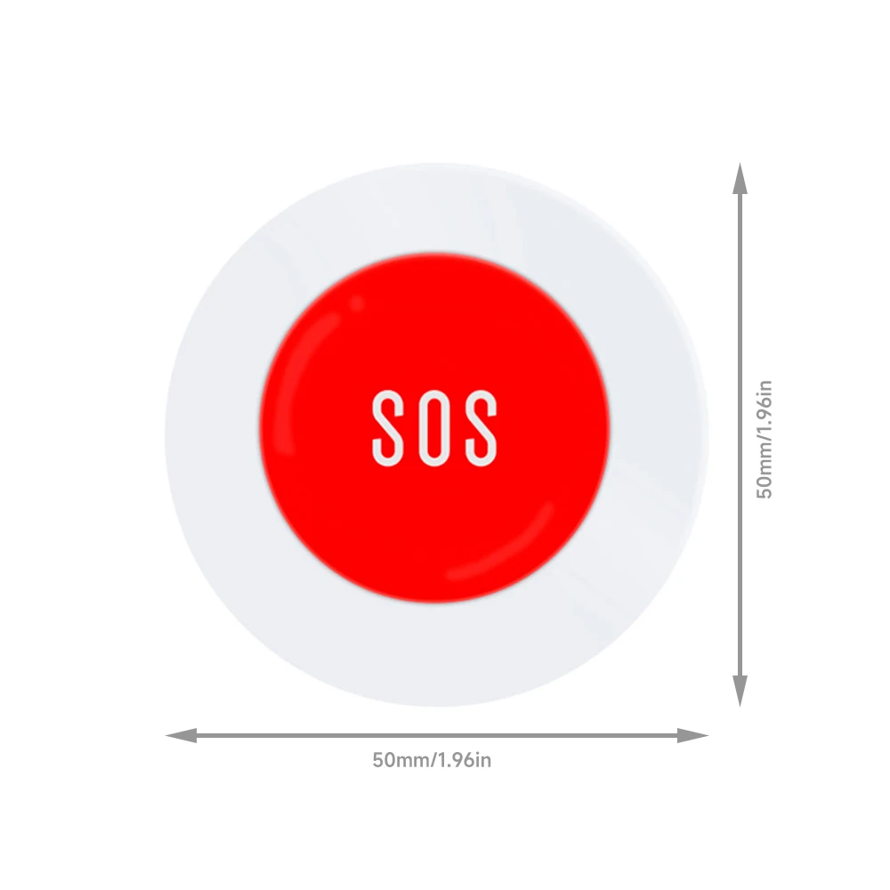 Tuya สมาร์ท ZigBee SOS ปุ่มเซ็นเซอร์เตือนภัยเด็กสูงอายุปุ่มเตือนฉุกเฉินปุ่มช่วยสวิตช์ Tuya การควบคุมรีโมทแอปชีวิตอัจฉริยะ