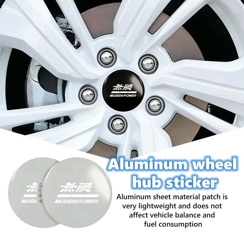 56mm 4pcs Car Wheel Center Hub Cap Badge Logo Sticker For Honda Mugen DOHC Modulo Pilot Type-R Type-S VTEC INSPIRE