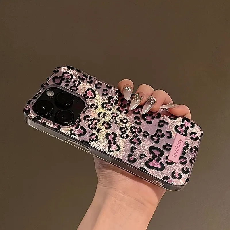 Leopard Print Glacier Pattern Phone Case For iPhone 11 12 13 14 15 16 Pro Max XS XR X 7 8 16 Plus Shockproof Silicone Soft Cover