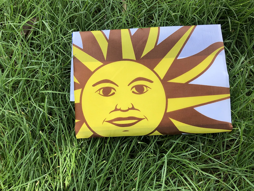 TIKI العلم أوروغواي العلم 3x5ft 90x150 سنتيمتر البوليستر URY UY أوروغواي العلم الوطني لتعليق راية الديكور