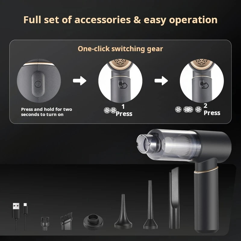 Car vacuum cleaner car with large suction power wireless portable car household small vacuum cleaner