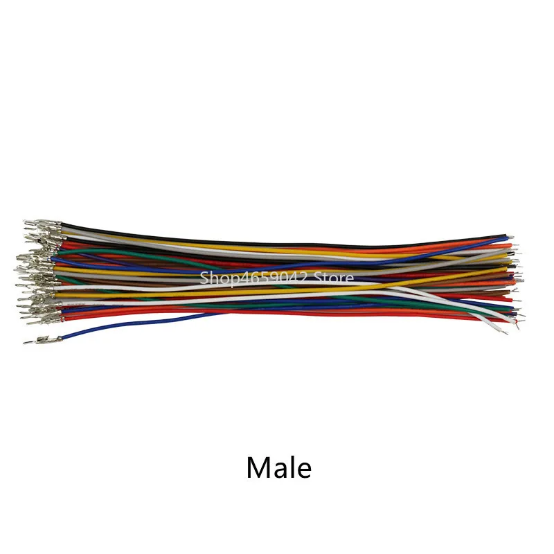 5PCS MX3.0 Male Female Terminal Line Single-end Terminal 1007-20AWG Line Wire Tail Tinned Single Wire Harness Length 20CM