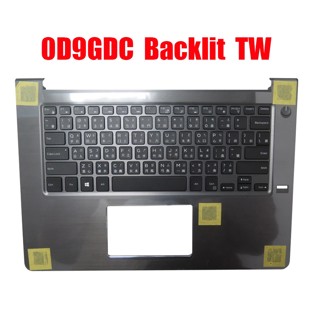 

TW Laptop Palmrest For DELL For Vostro 14 5468 V5468 0D9GDC D9GDC 0PTGCR PTGCR With Backlit Traditional Chinese Keyboard 0TV7K3