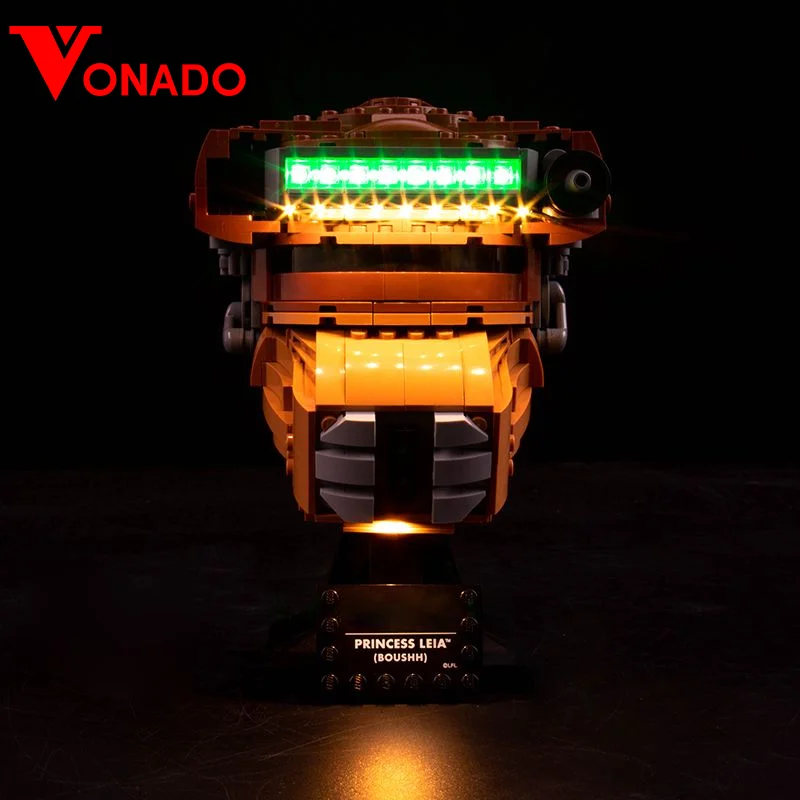 Vonado LED Light For 75351 Princess Leia (Boushh) Helmet Lighting DIY Toys Only Lamp+Battery Box (Not ​Include the Model)