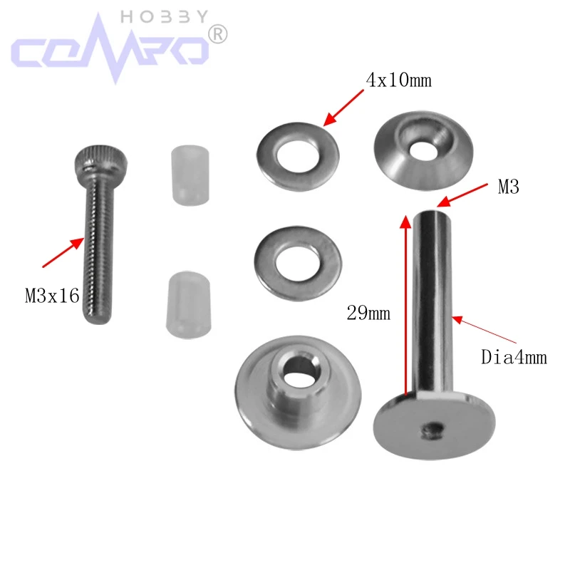 2Pcs CNC 7075  Duralumin Axles  For F3A UAV Model Fixed Wing RC Aircraft Model Plane Replacement