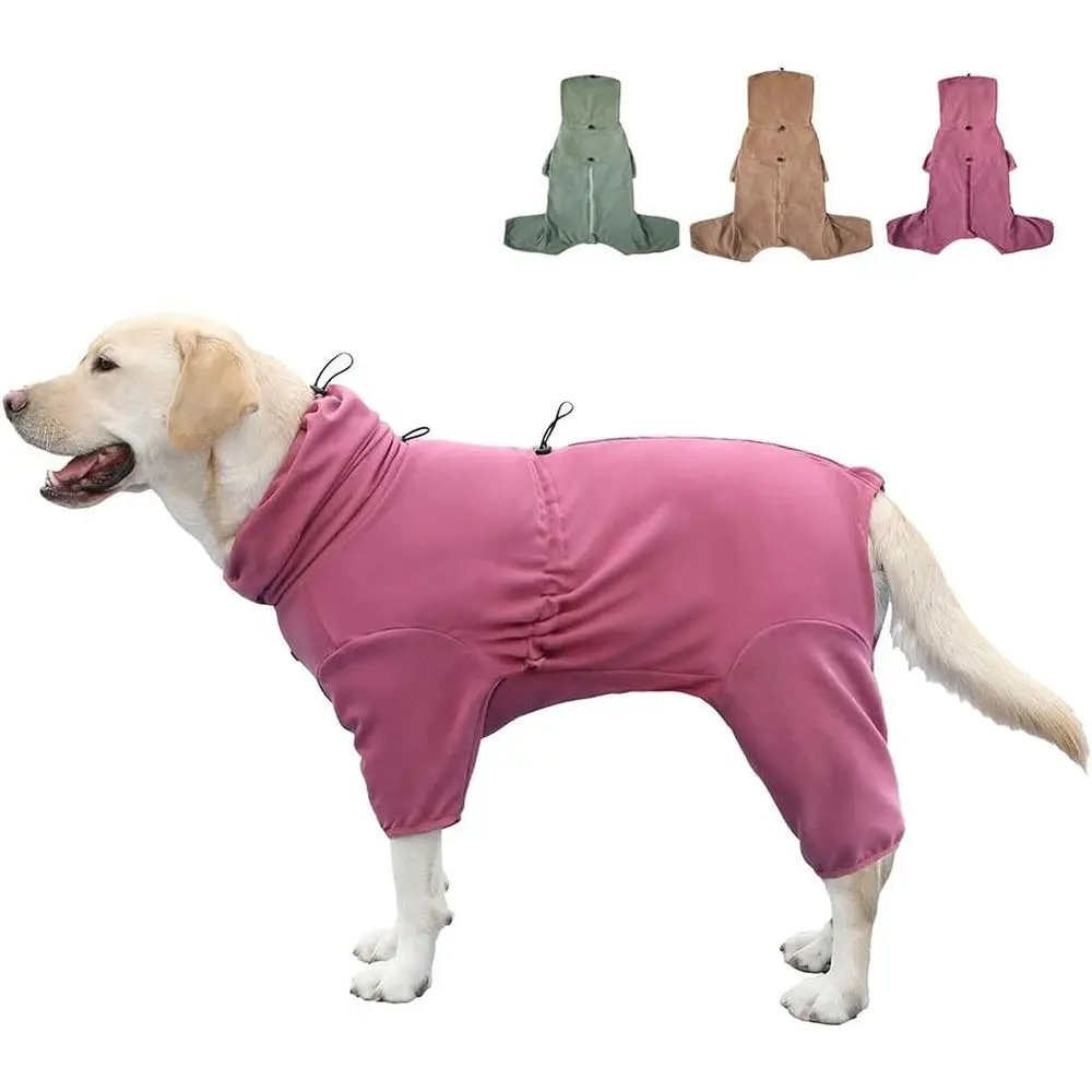 

Красный эластичный комбинезон для собак 5XL для крупных и очень крупных пород - теплая одежда для питомцев