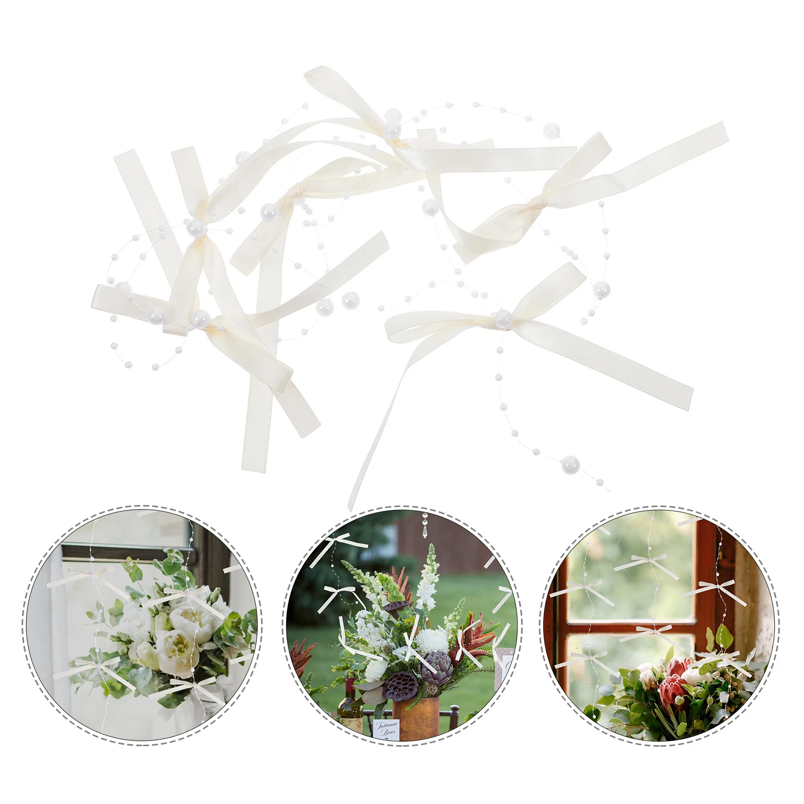 

Butterfly Knot Beaded Curtain Beige Decorative Tassels Doorway Window Living Room Wedding Party Hanging Divider